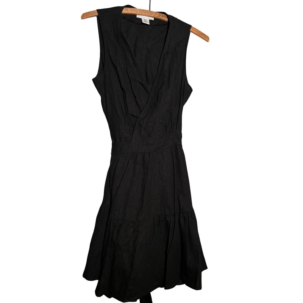 Christian Lacroix Womens S‎ Linen Blend sleeveless wrap-style mini dress Beach